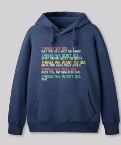 Alternative view of Things We Do Humour Geek Hoodie