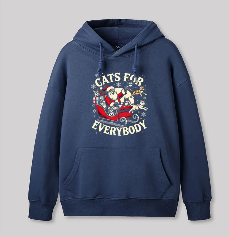 Christmas Cat Santa Cat Lover Geek Hoodie - Image 2
