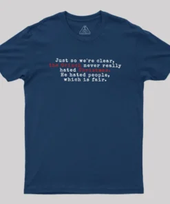 Alternative view of He Hated People Geek T-Shirt
