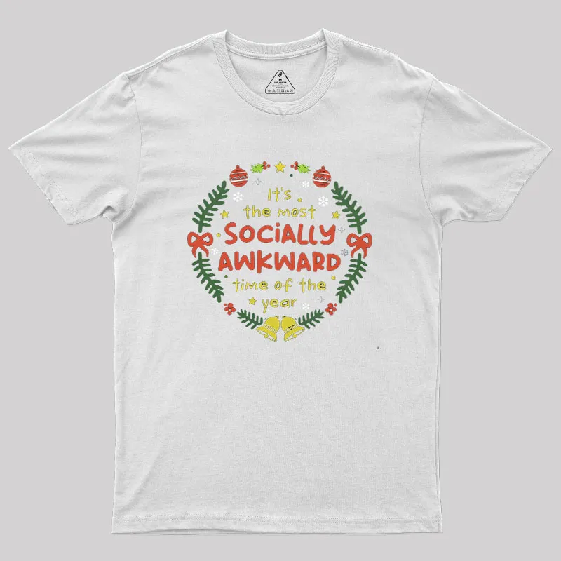 Socially Awkward Christmas Geek T-Shirt - Image 9