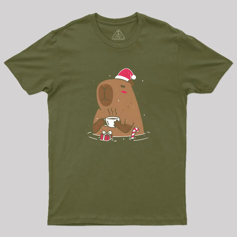 Santa Capybara Geek T-Shirt - Image 4