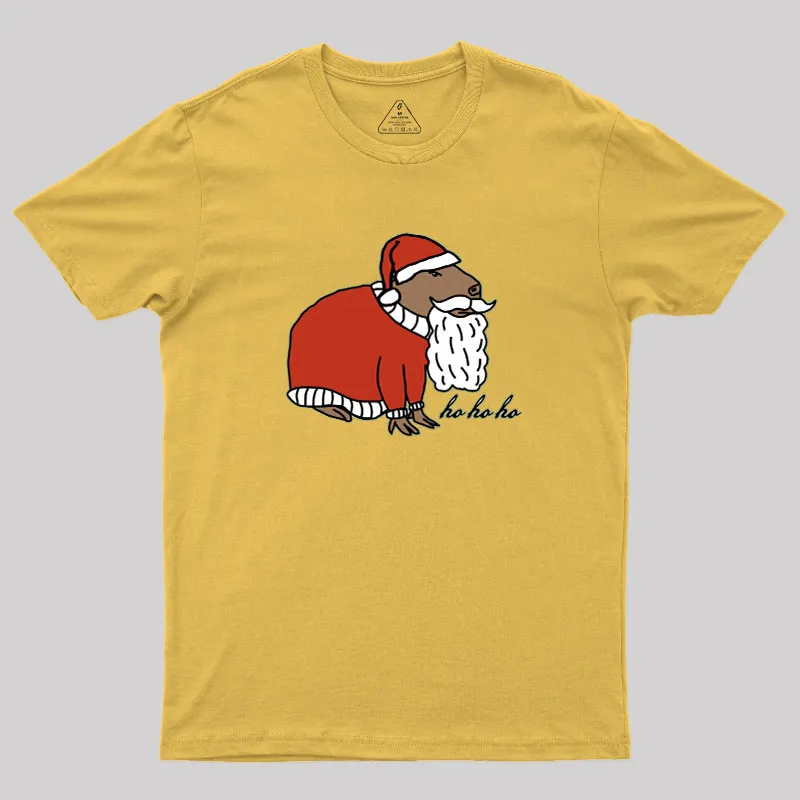 Capybara Santa Claus says Ho Ho Ho Geek T-Shirt - Image 7