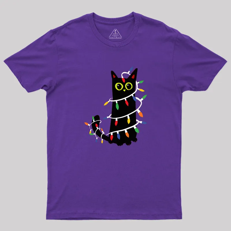Festive Feline Geek T-Shirt - Image 5