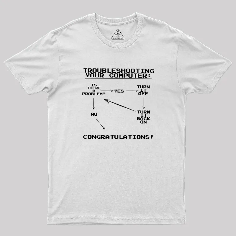 Troubleshooting Your Computer Geek T-Shirt - Image 11