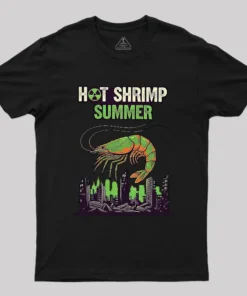 Hot Shrimp Summer Funny Radioactive Geek T-Shirt