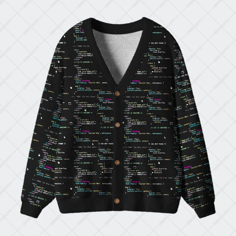 Code Weave Geek Ugly Cardigan Sweaters