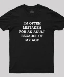 Mistaken For An Adult Geek T-Shirt