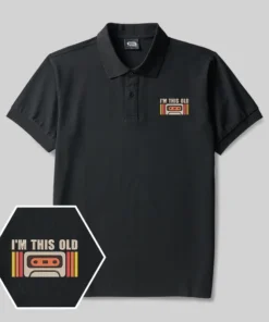 I‘m This Old Geek Embroidered Polo Shirts