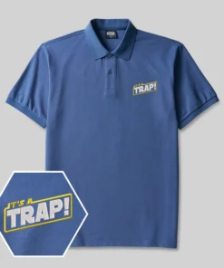 Alternative view of It's a Trap Geek Embroidered Polo Shirts
