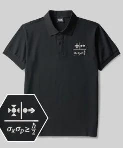 Uncertainty Principle Geek Embroidered Polo Shirts