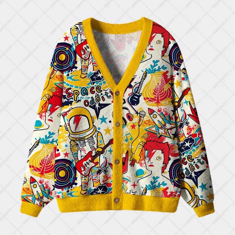 Space Oddity Geek Ugly Cardigan Sweaters
