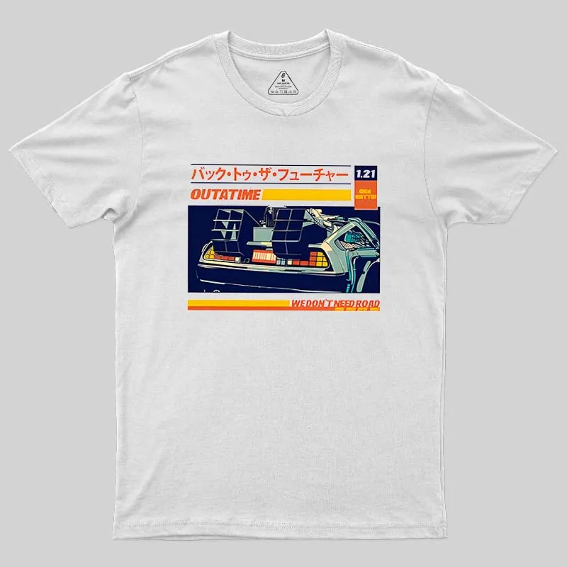 Out A Time Road Geek T-Shirt - Image 8