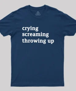 Alternative view of Crying Screaming Throwing Up Geek T-Shirt