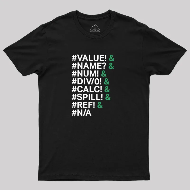 Excel Errors Geek T-Shirt