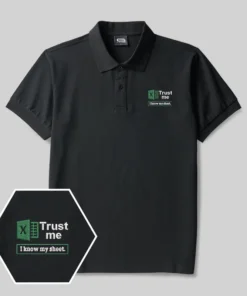 Trust Me Geek Embroidered Polo Shirts