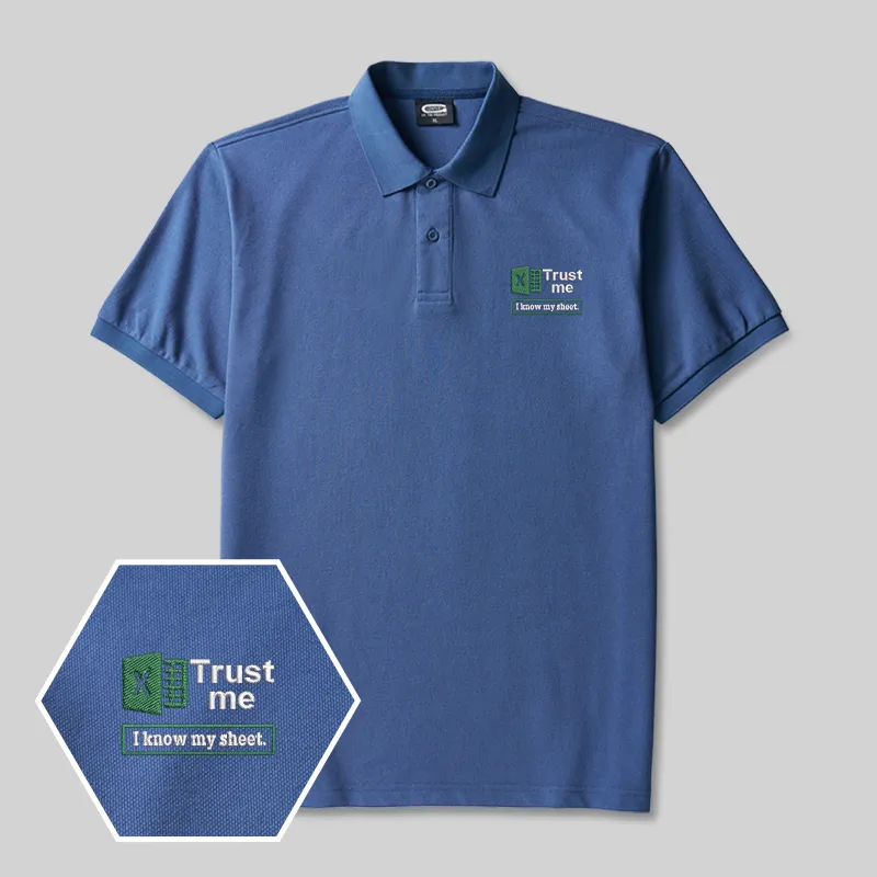 Trust Me Geek Embroidered Polo Shirts - Image 2