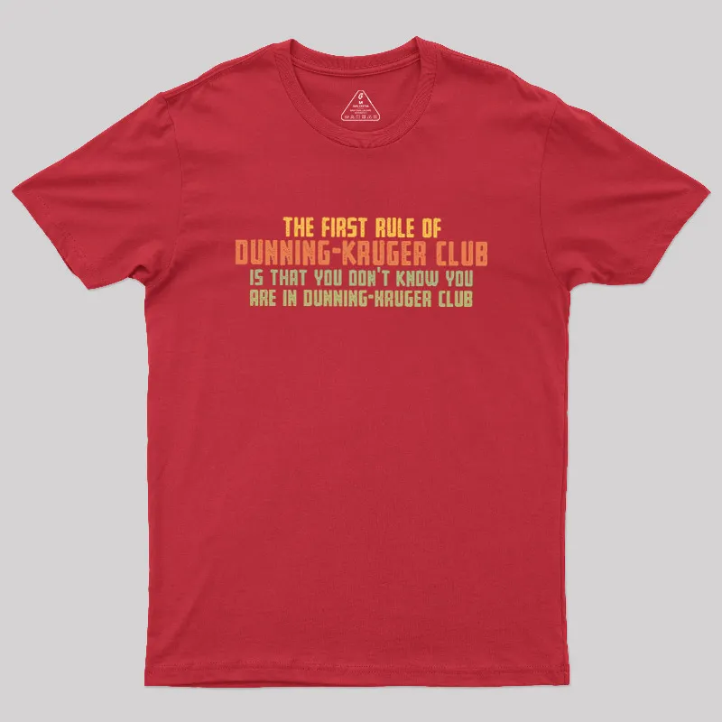 Dunning Kruger Club Geek T-Shirt - Image 4