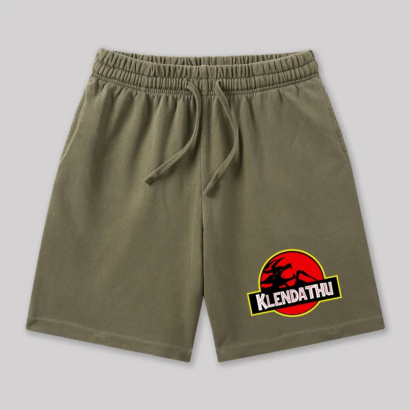 Klendathu Scifi Space Troopers Geeky Washed Shorts - Image 3