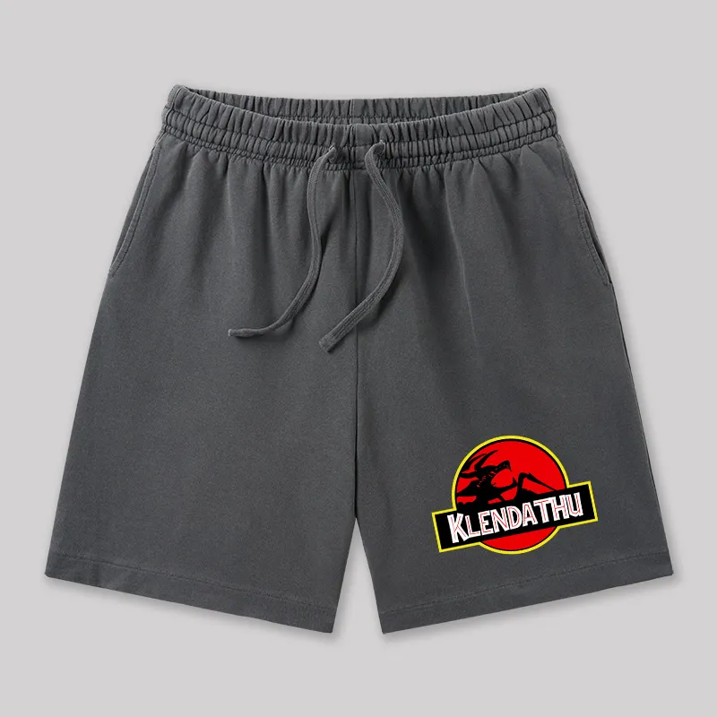 Klendathu Scifi Space Troopers Geeky Washed Shorts - Image 2
