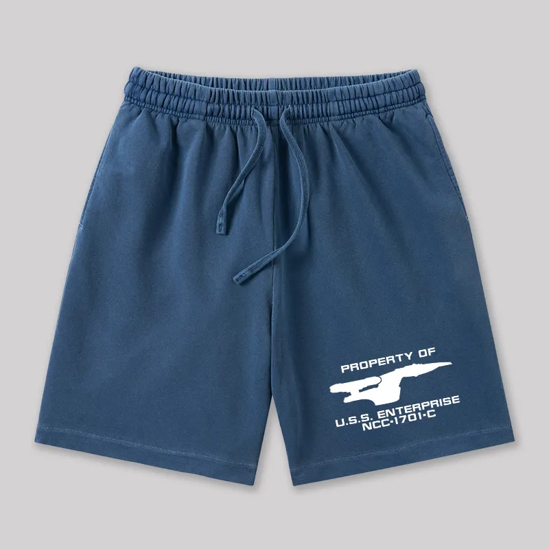 Scifi Spacecraft Geeky Washed Shorts - Image 5