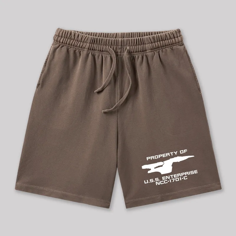 Scifi Spacecraft Geeky Washed Shorts - Image 7