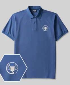Alternative view of Facehugger Geek Embroidered Polo Shirts