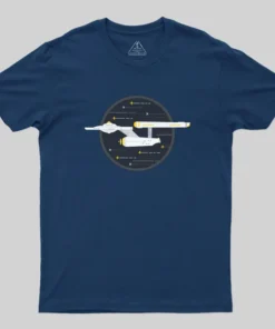 Alternative view of Star Ship Enterprise Geek T-Shirt