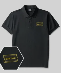 Never Forget Geek Embroidered Polo Shirt