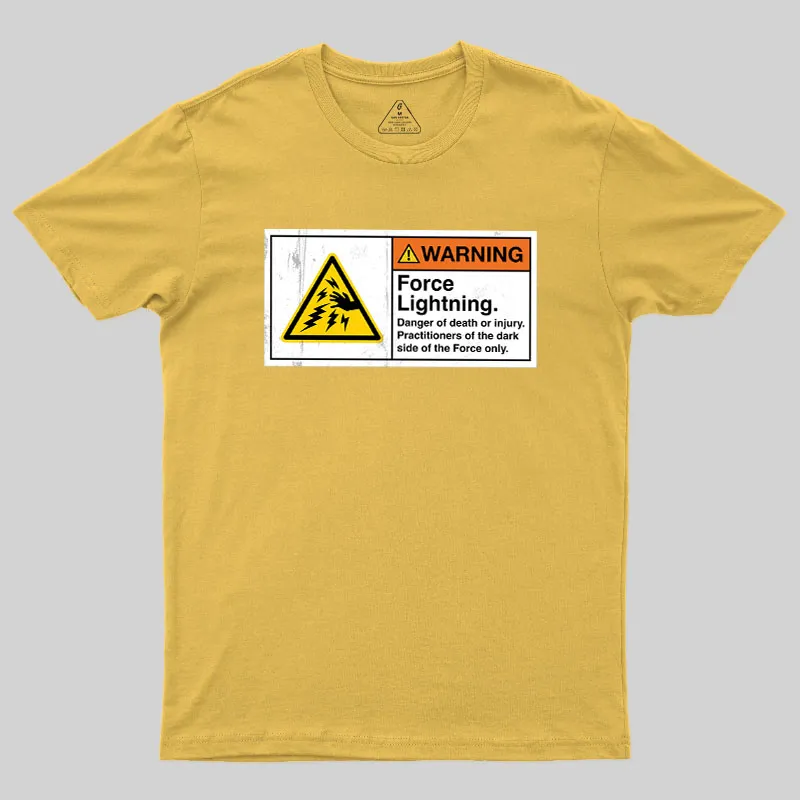 Warning Force Lightning Geek T-Shirt - Image 6