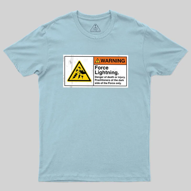 Warning Force Lightning Geek T-Shirt - Image 9