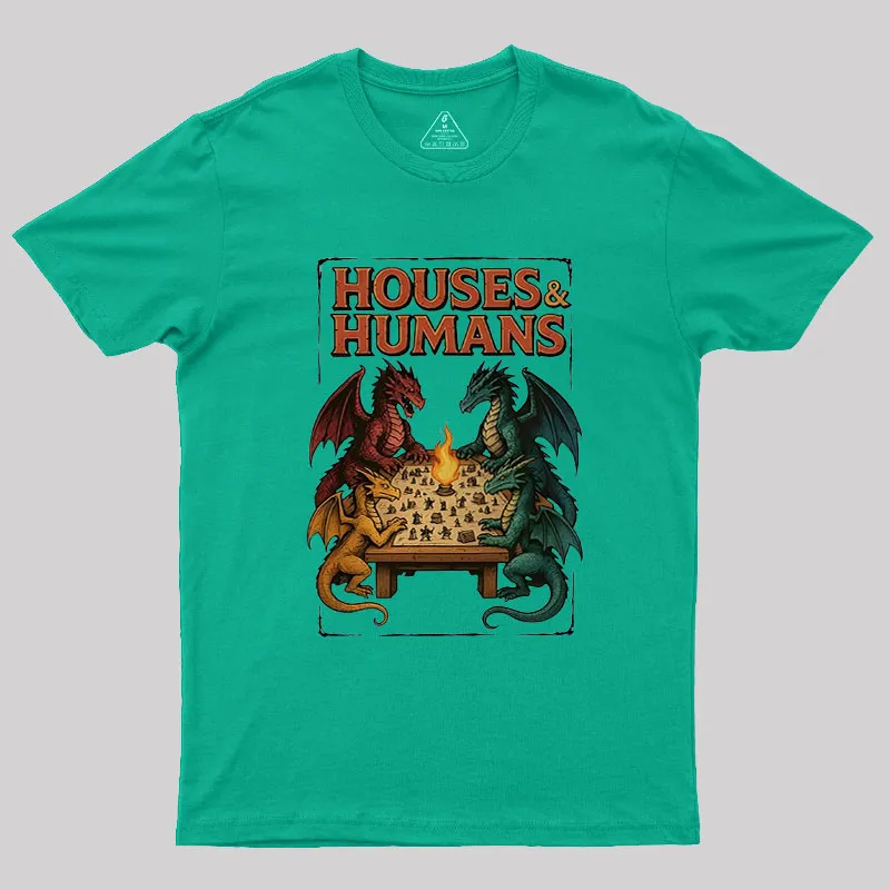 Houses Humans Game Versus Geek T-Shirt - Image 9