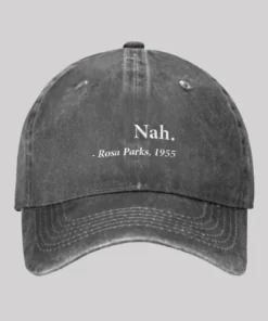 Alternative view of Nah Rosa Parks Quote Geek Washed Vintage Baseball Cap