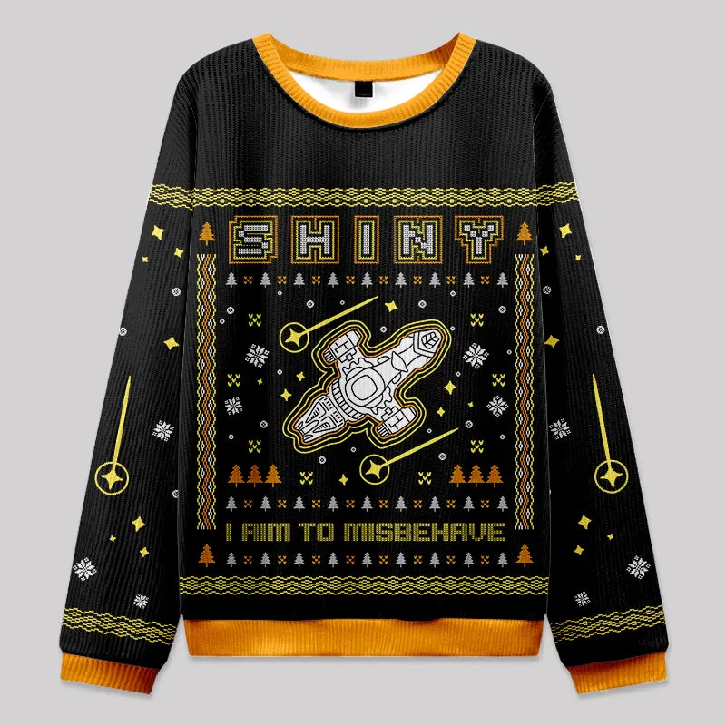Shiny Black Ugly Christmas Sweater Sweatshirt