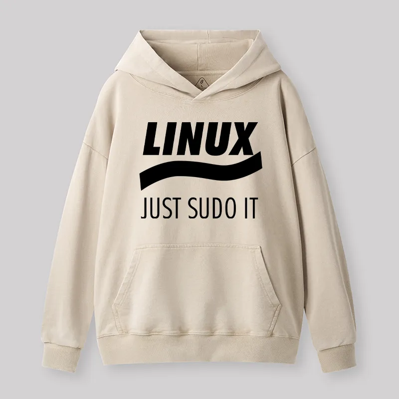Linux Just Sudo It Geek Washed Hoodie - Image 5