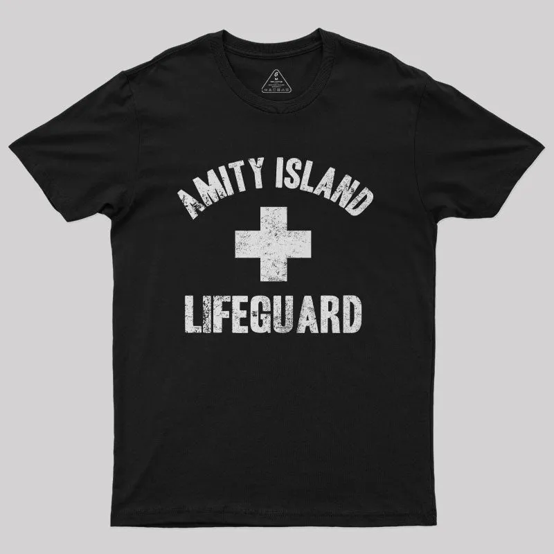 Amity Island Lifeguard Geek T-Shirt - Image 2