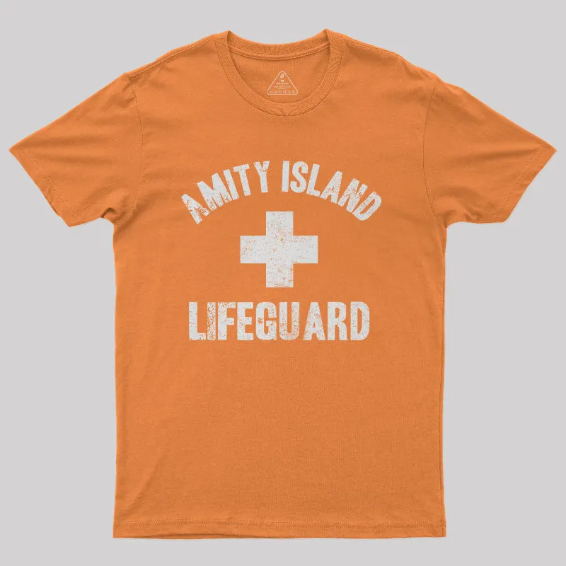 Amity Island Lifeguard Geek T-Shirt - Image 6