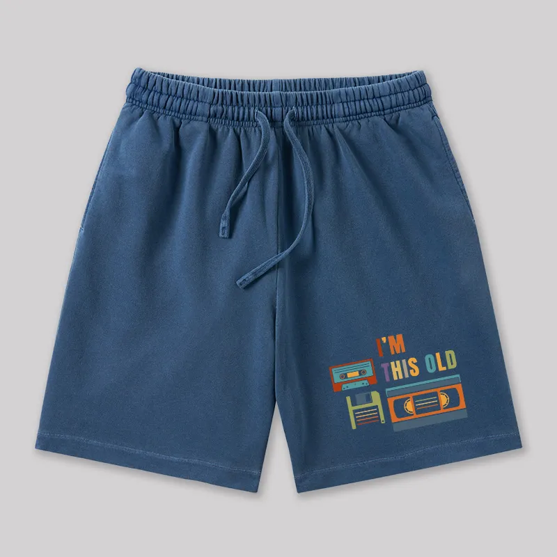 Im This Old Vintage Geeky Washed Shorts - Image 5