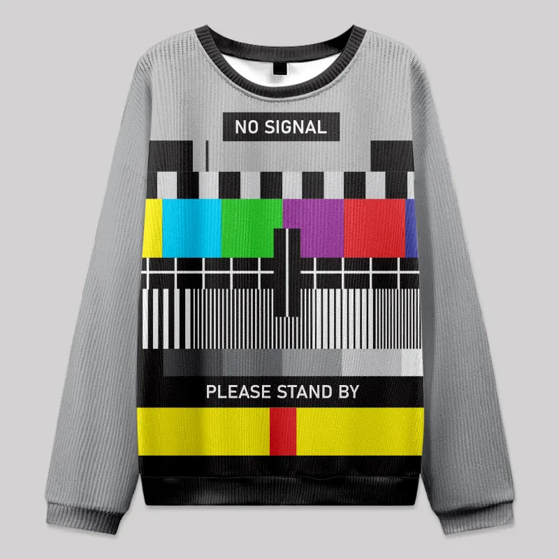 Retro TV Test Card Fuzzy Fleece Sweatshirt