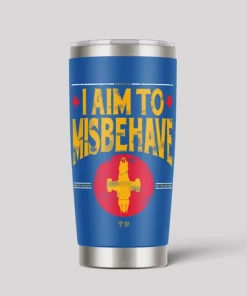 Alternative view of I Aim to Misbehave Firefly 20oz tumbler