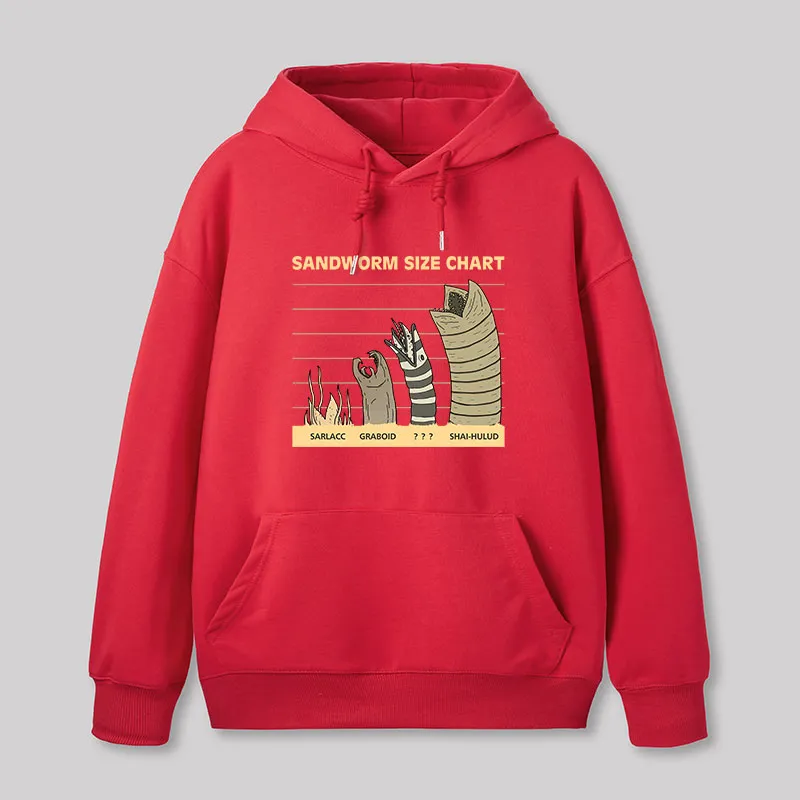 Sandworm Size Chart Geek Hoodie - Image 4