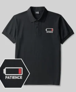 Patience Geek Embroidered Polo Shirt