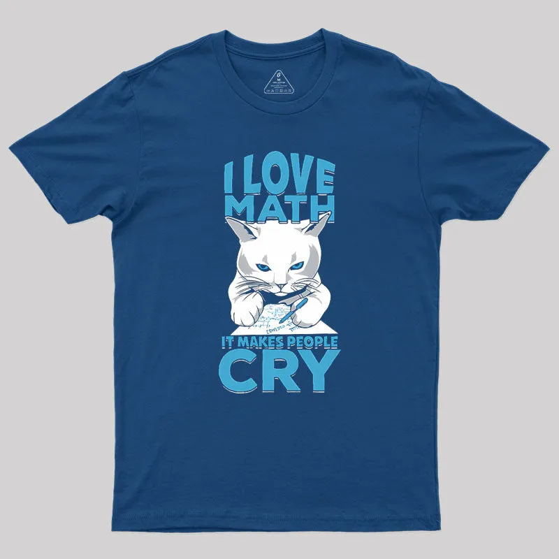 Funny Mathematics Cat Math Mathematician Geek T-Shirt
