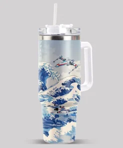 Ukiyoe wave fighter 40oz Tumbler
