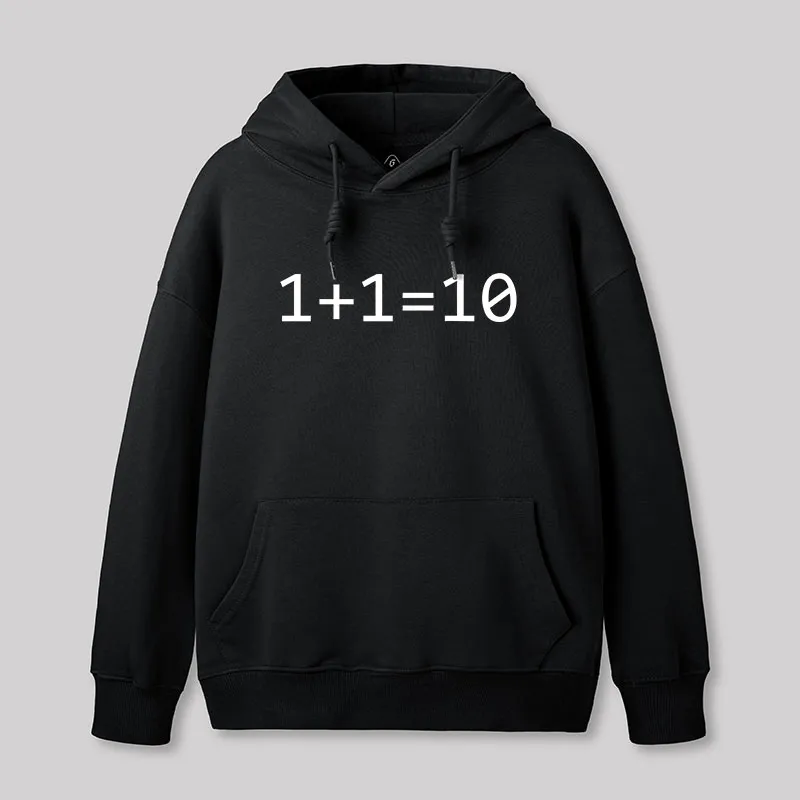 1 Plus 1 Equal 10 Binary Geek Hoodie - Image 2