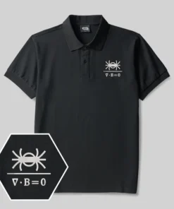 Magnetic Spider Geek Embroidered Polo Shirts