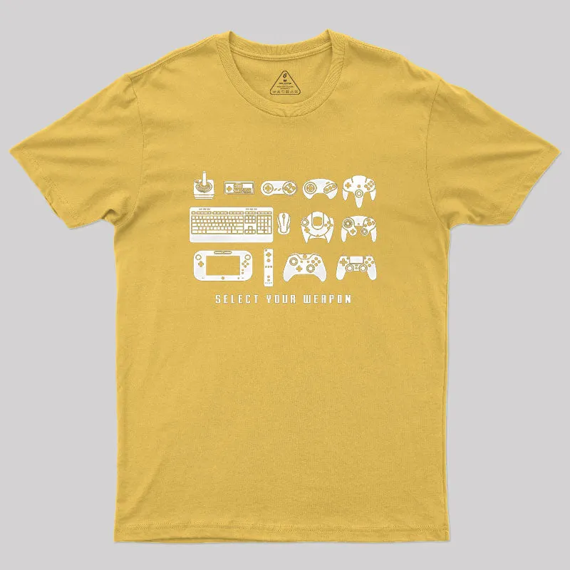 Select Your Weapon Game Controllers Geek T-Shirt - Image 8