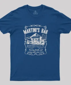 Martini's Bar It's A Wonderful Life Geek T-Shirt