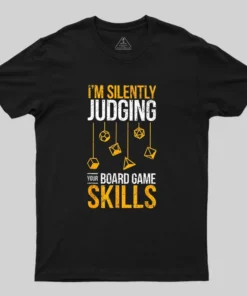 Alternative view of Silent Judgement Geek T-Shirt
