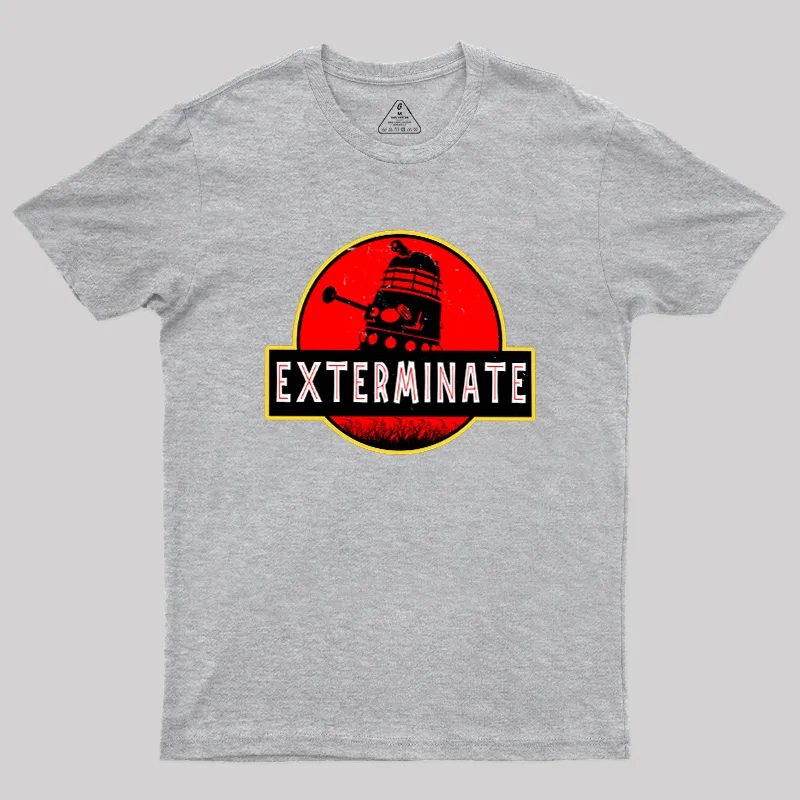 Darlek Exterminate Jurassic Park Dr Who Geek T-Shirt - Image 4