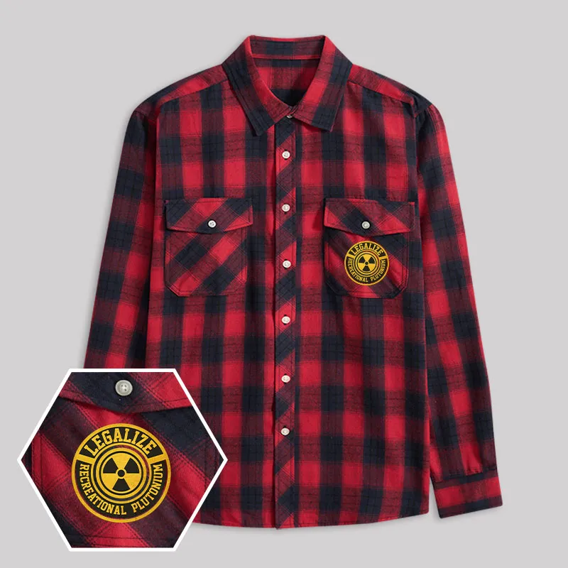 Atomic Humor Plaid Flannel Shirt - Image 3